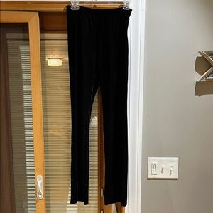 Elodie ribbed split hem black leggings - size small